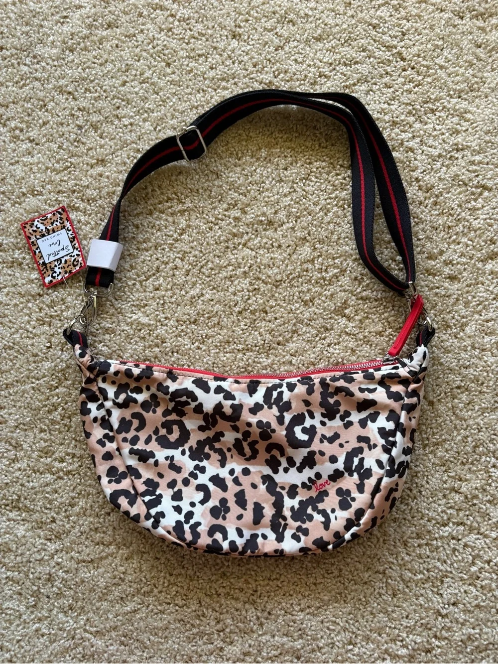 Brighton Spotted Love‎ Swing Bag Leopard Print Crossbody Purse NWT